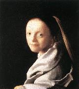 Jan Vermeer Portrait of a Young Woman painting